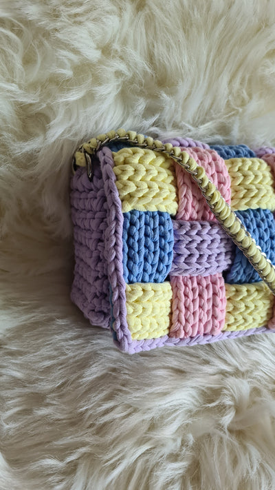 Pastel gelato  handmade crochet bag