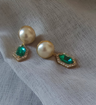 Cavi Drop Earrings ( Emerald )