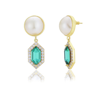 Cavi Drop Earrings ( Emerald )