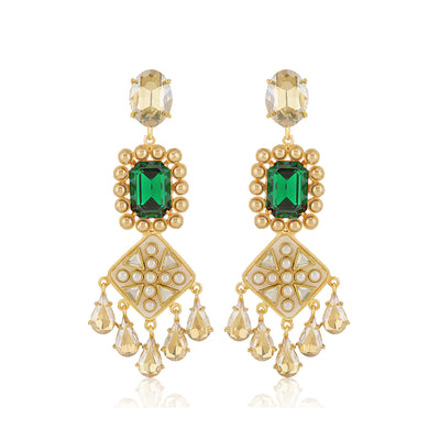 Zahara Earrings ( Emerald)